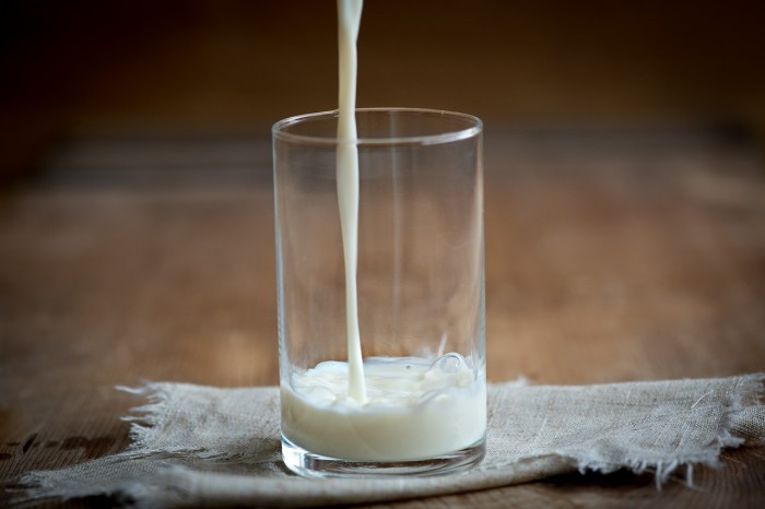 A glass of milk filling
